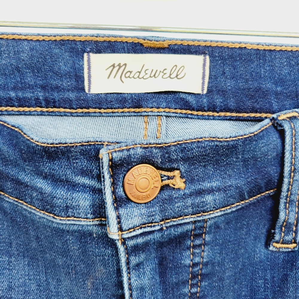 Madewell Petite 10" High-Rise Skinny Jeans in Danny Wash Size 32 - Picture 4 of 16